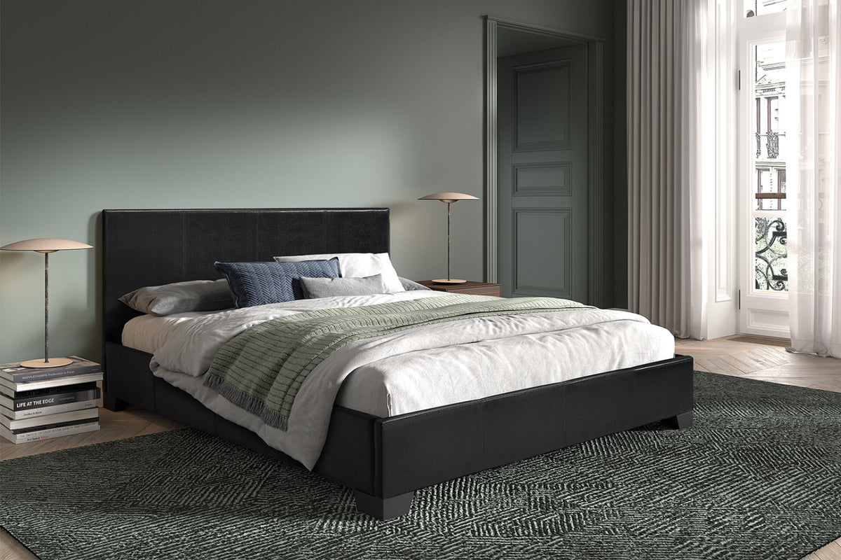 Lit Roma – avec sommier noir – 160x200 cm