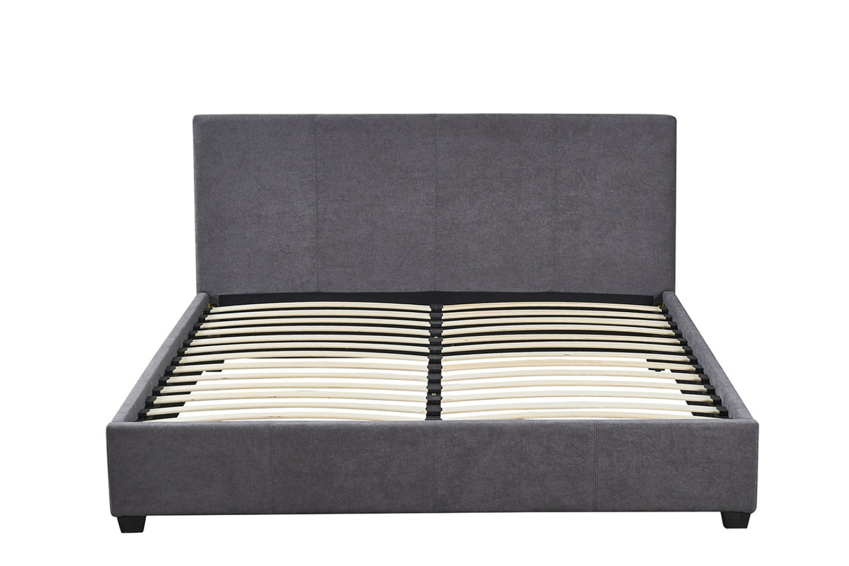 Lit Roma – avec sommier tissu gris – 160x200 cm