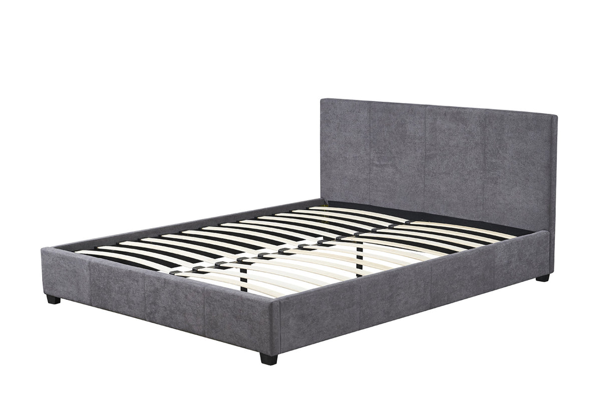 Lit Roma – avec sommier tissu gris – 160x200 cm