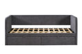 Lit Parma – avec sommier tissues gris – 90x200 cm