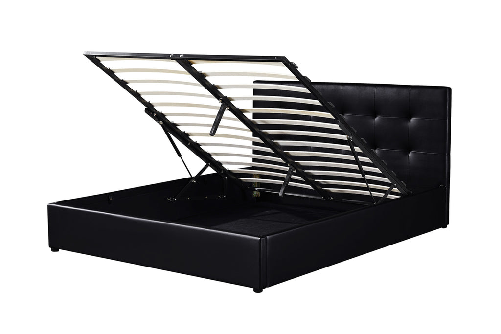 Lit coffre Porto – avec sommier noir – 160x200 cm
