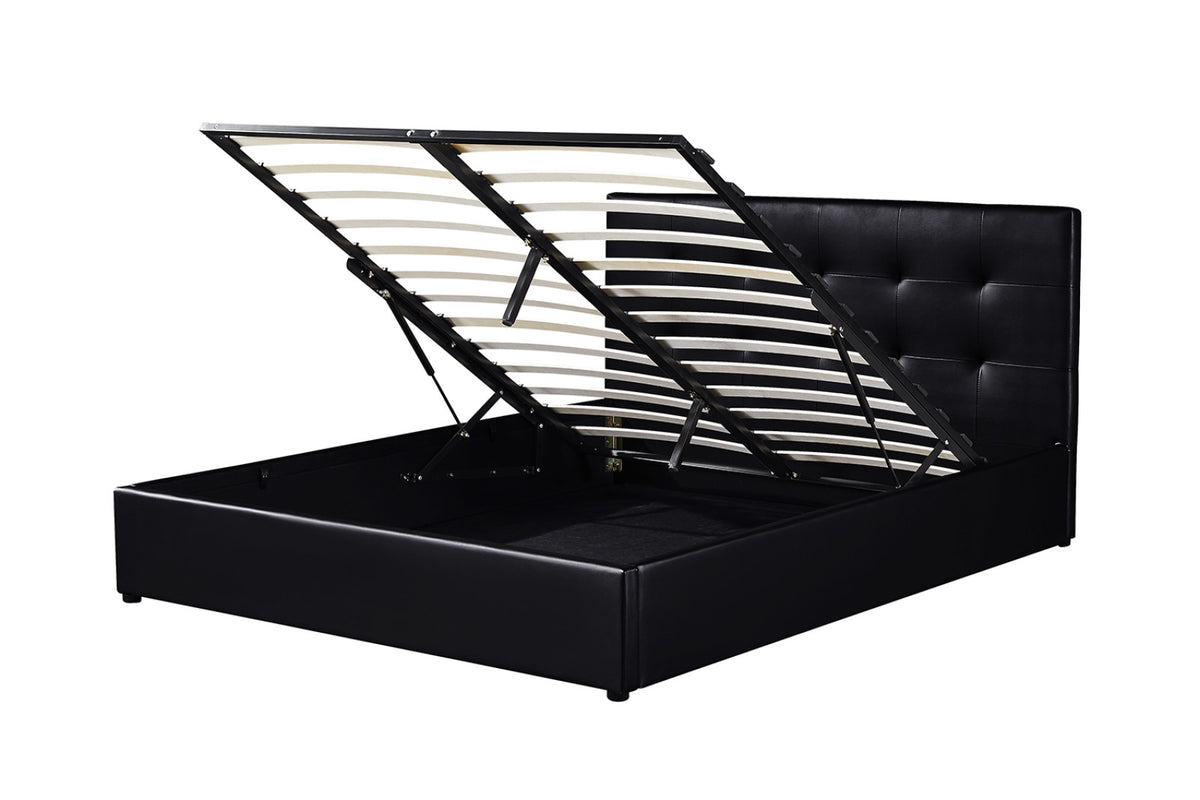 Lit coffre Porto – avec sommier noir – 160x200 cm