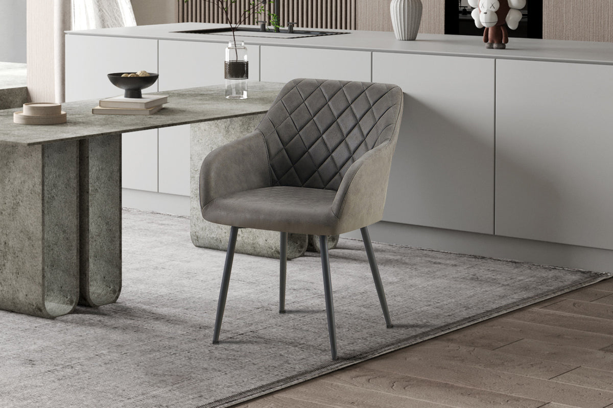 Chaise Peron – micro fibre gris