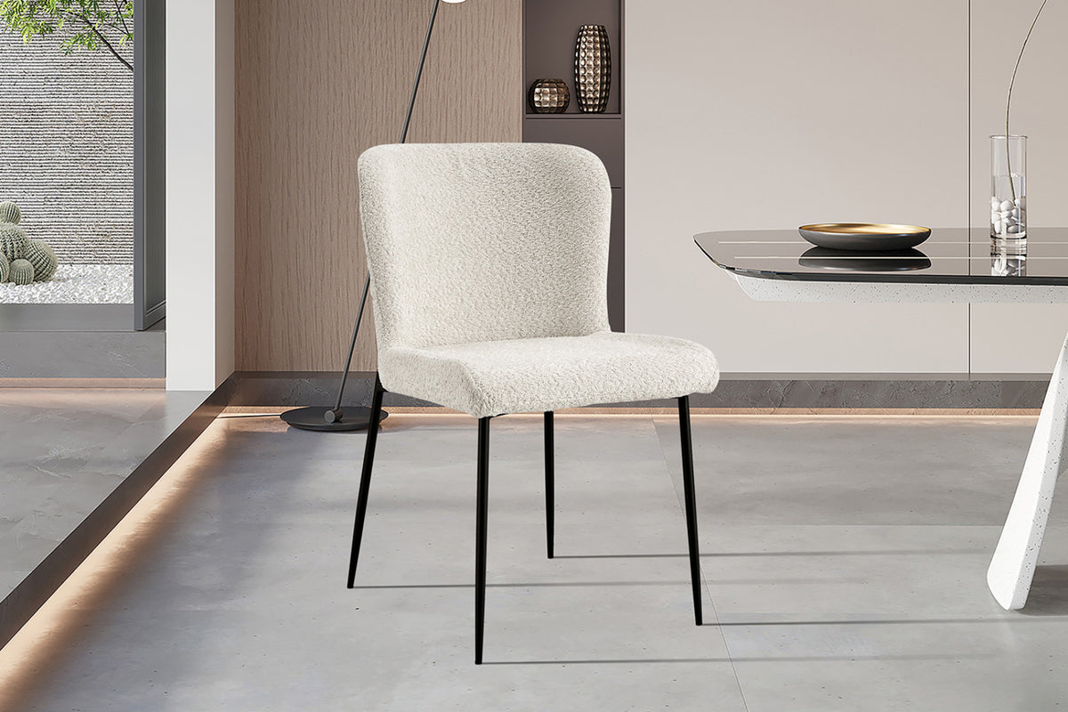 Chaise Lisa – Bouclé écru – vue 3