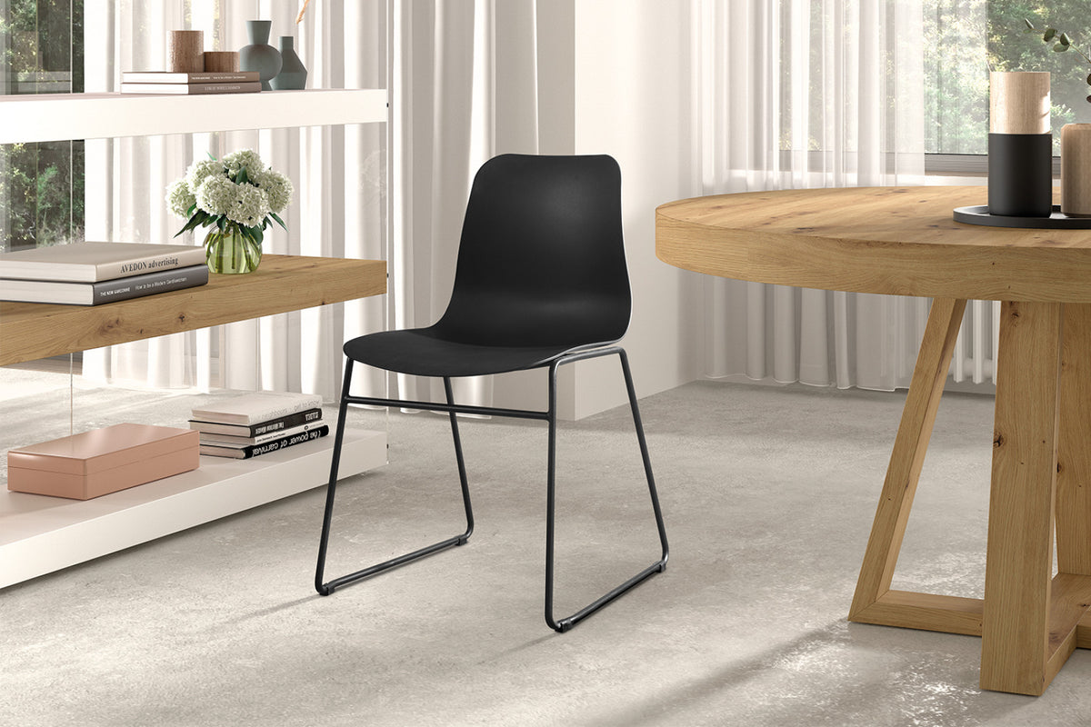 Chaise Marie – Noir – vue 3