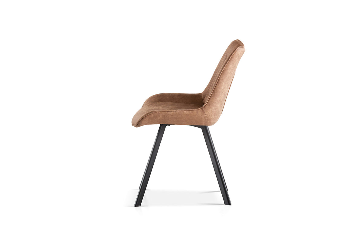 Chaise Pablo – micro fibre brun foncé