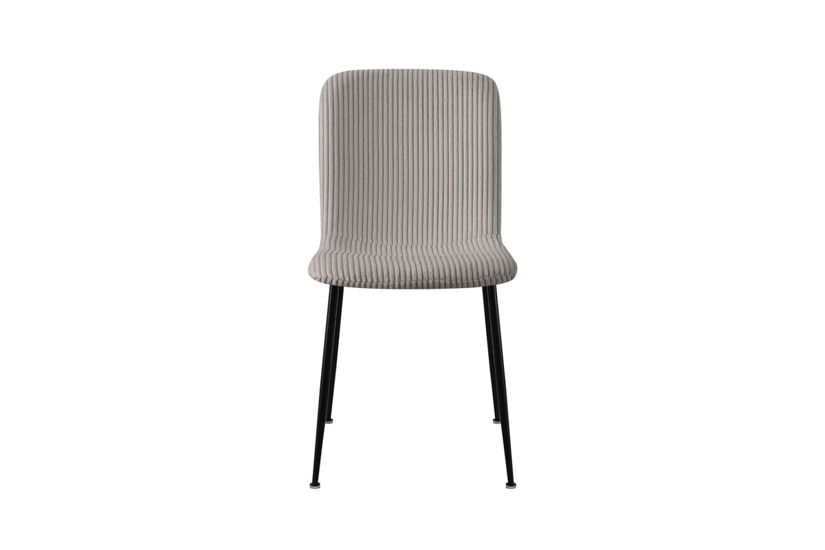 Lot de 2 chaises Alice – Corduroy gris clair