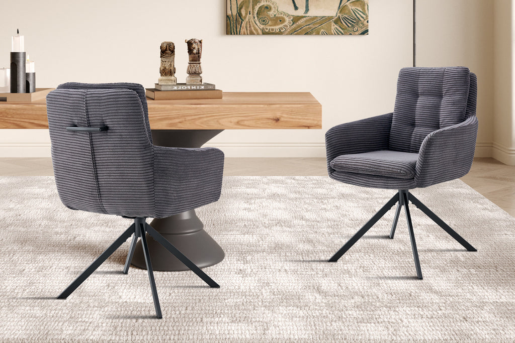 Chaise pivotante Luna – Gris – vue 2