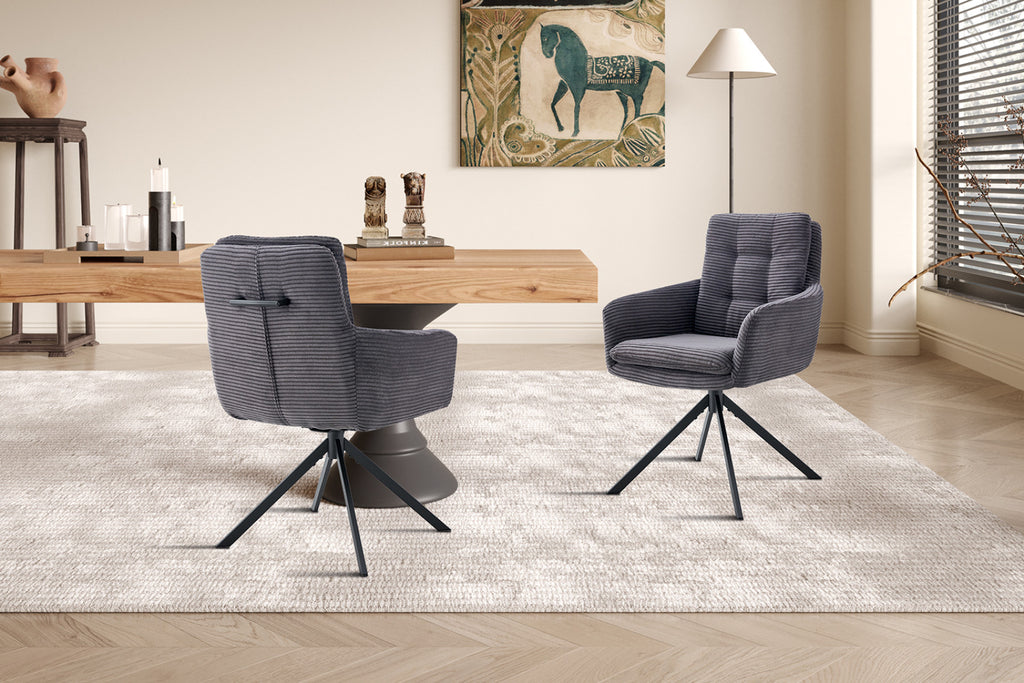 Chaise pivotante Luna – Gris – vue 4
