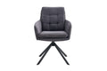 Chaise pivotante Luna – Gris – vue principale