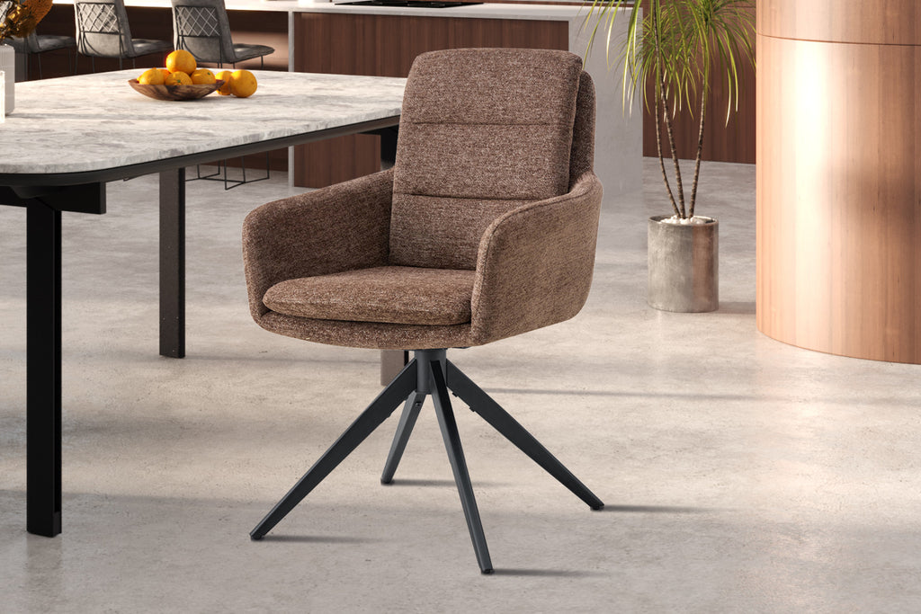 Lot de 2 chaises pivotantes Lisold – Brun