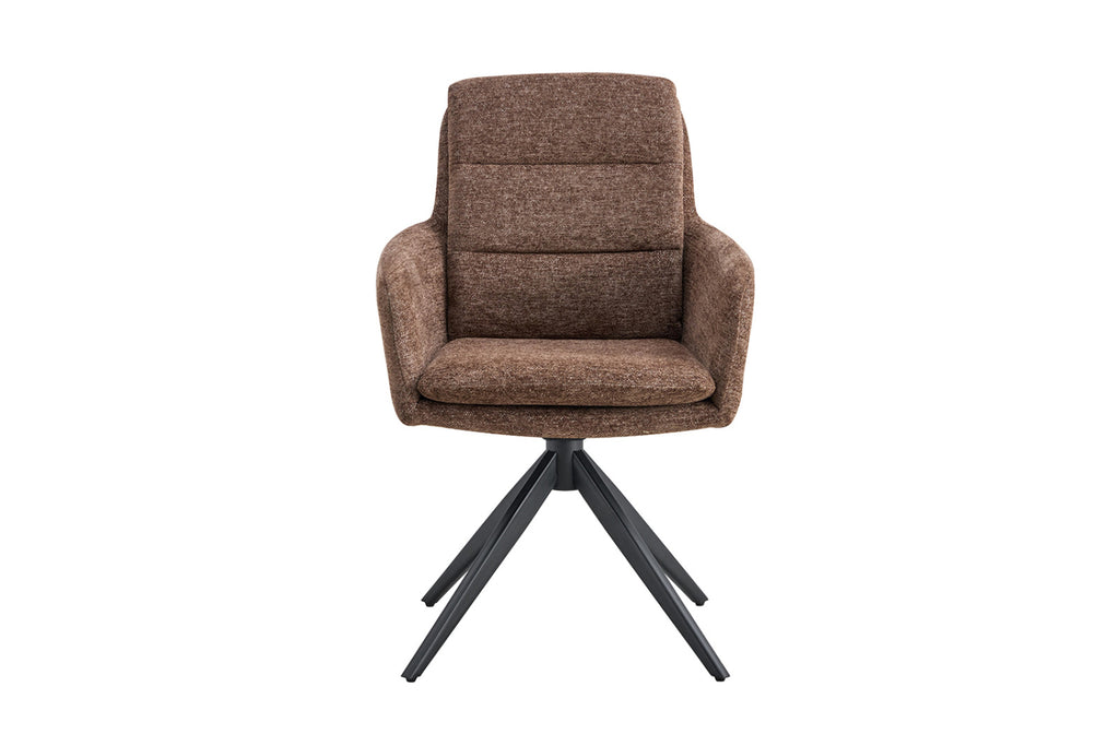 Lot de 2 chaises pivotantes Lisold – Brun