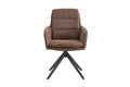 Lot de 2 chaises pivotantes Lisold – Brun