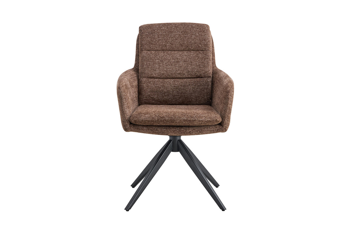 Lot de 2 chaises pivotantes Lisold – Brun