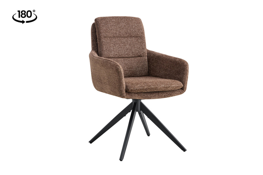 Lot de 2 chaises pivotantes Lisold – Brun