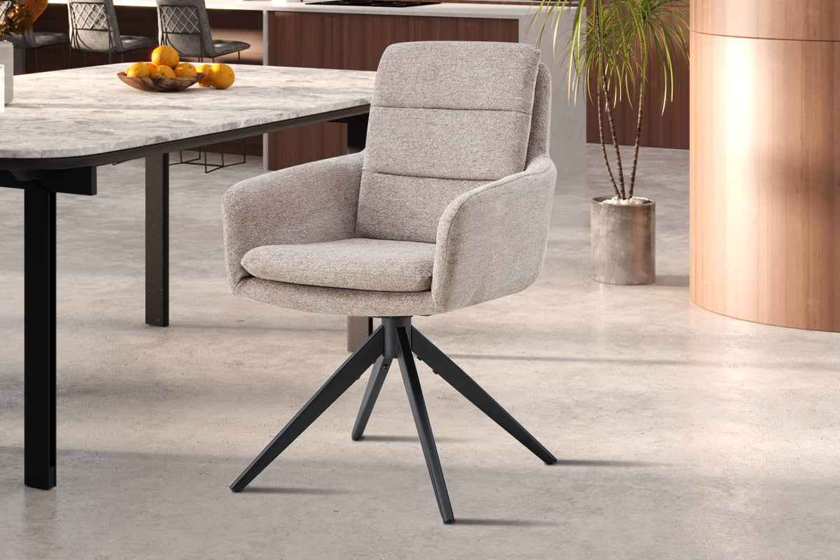 Lot de 2 chaises pivotantes Lisold – Sable
