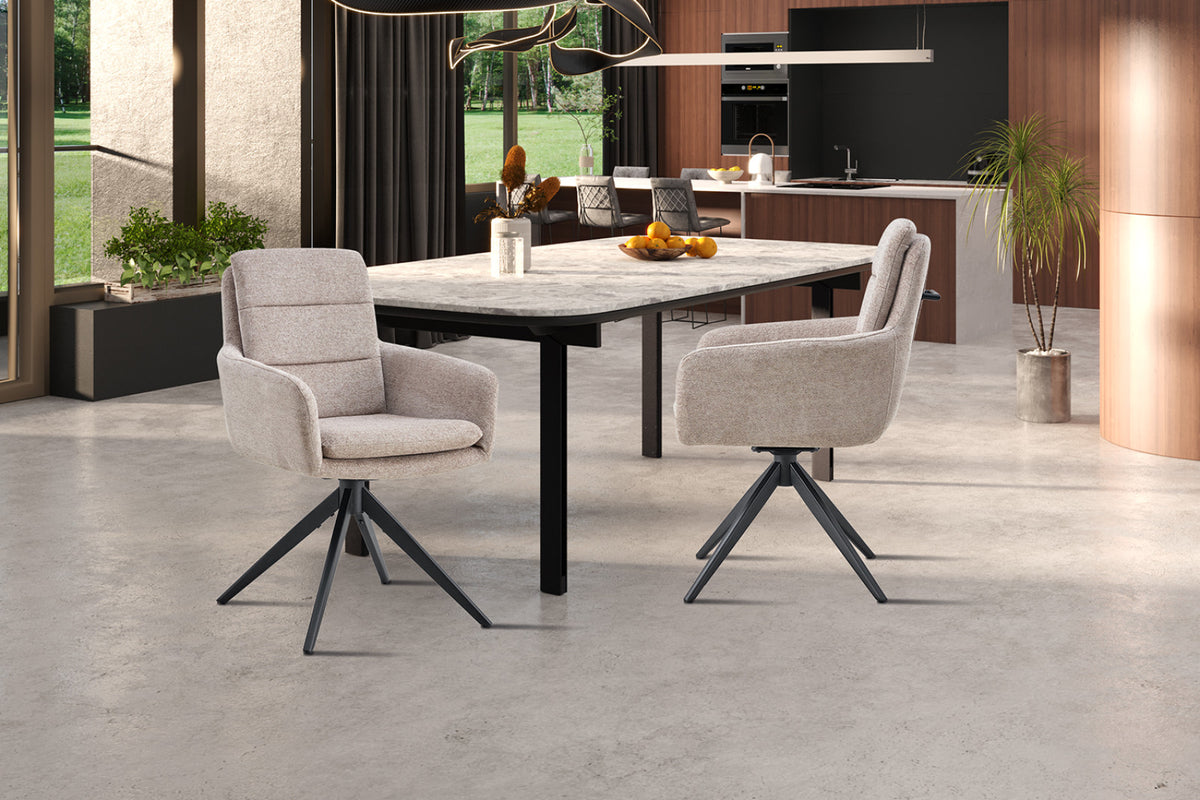 Lot de 2 chaises pivotantes Lisold – Sable