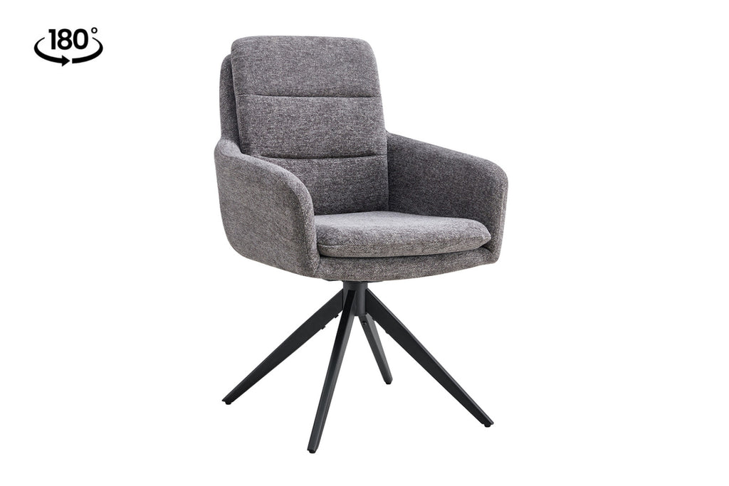 Lot de 2 chaises pivotantes Lisold – Gris foncé