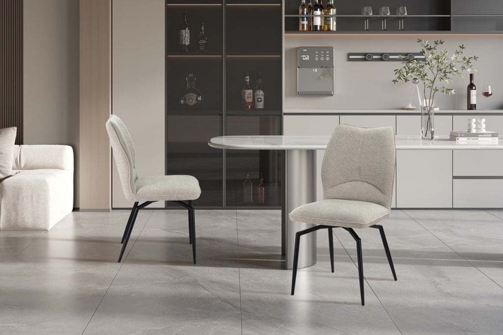 Chaise pivotante Lara – Écru – vue 4