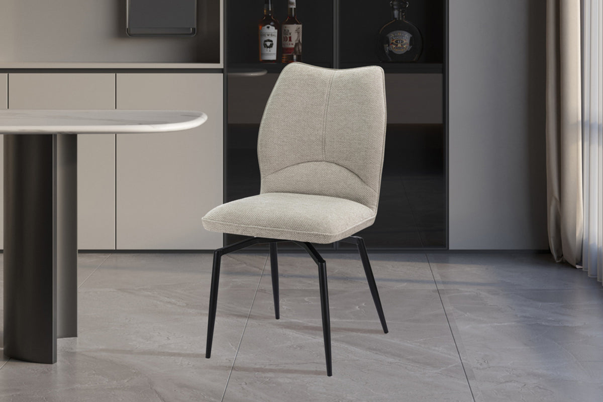 Chaise pivotante Lara – Écru – vue 3