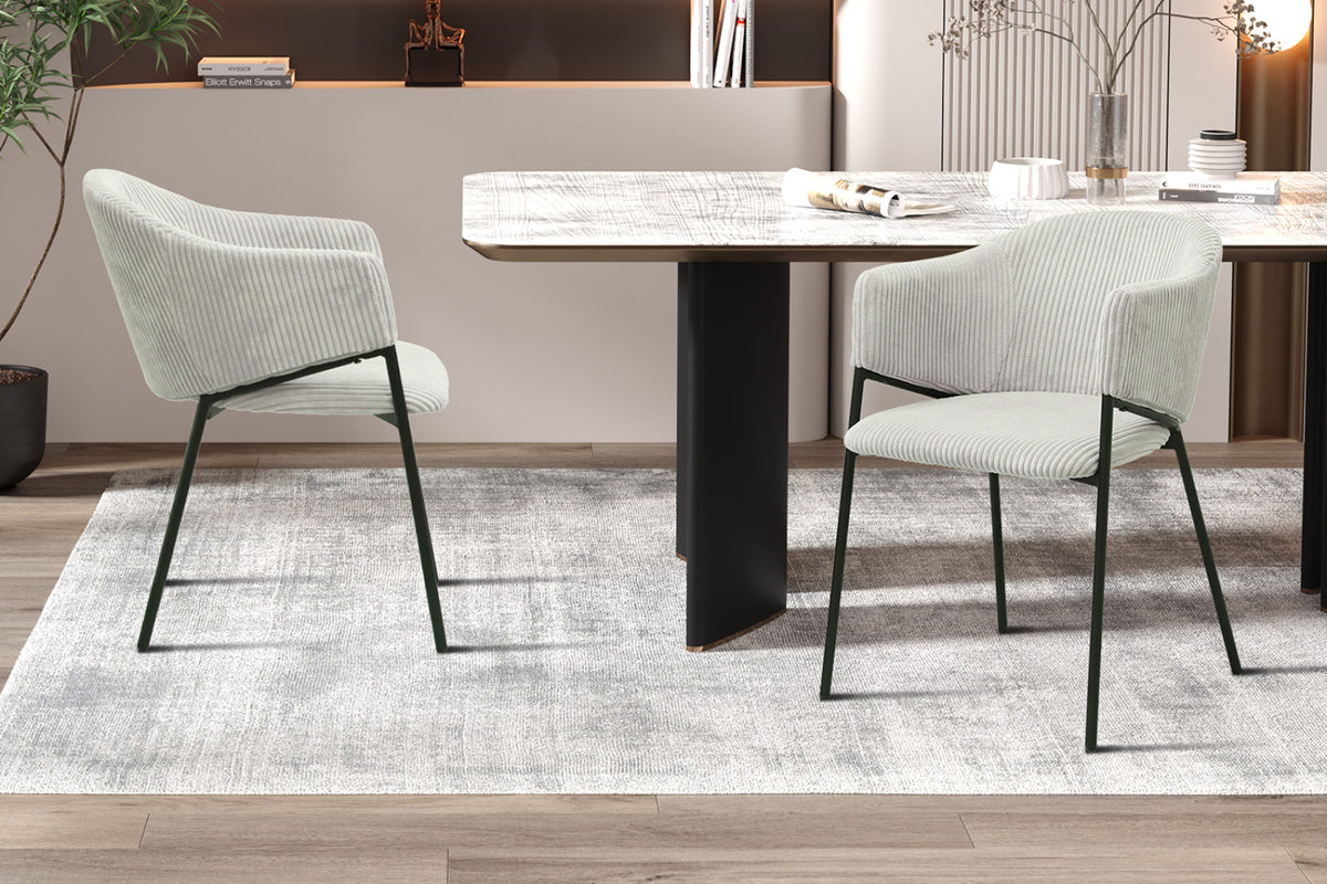 Lot de 2 chaises Hugo – Gris clair