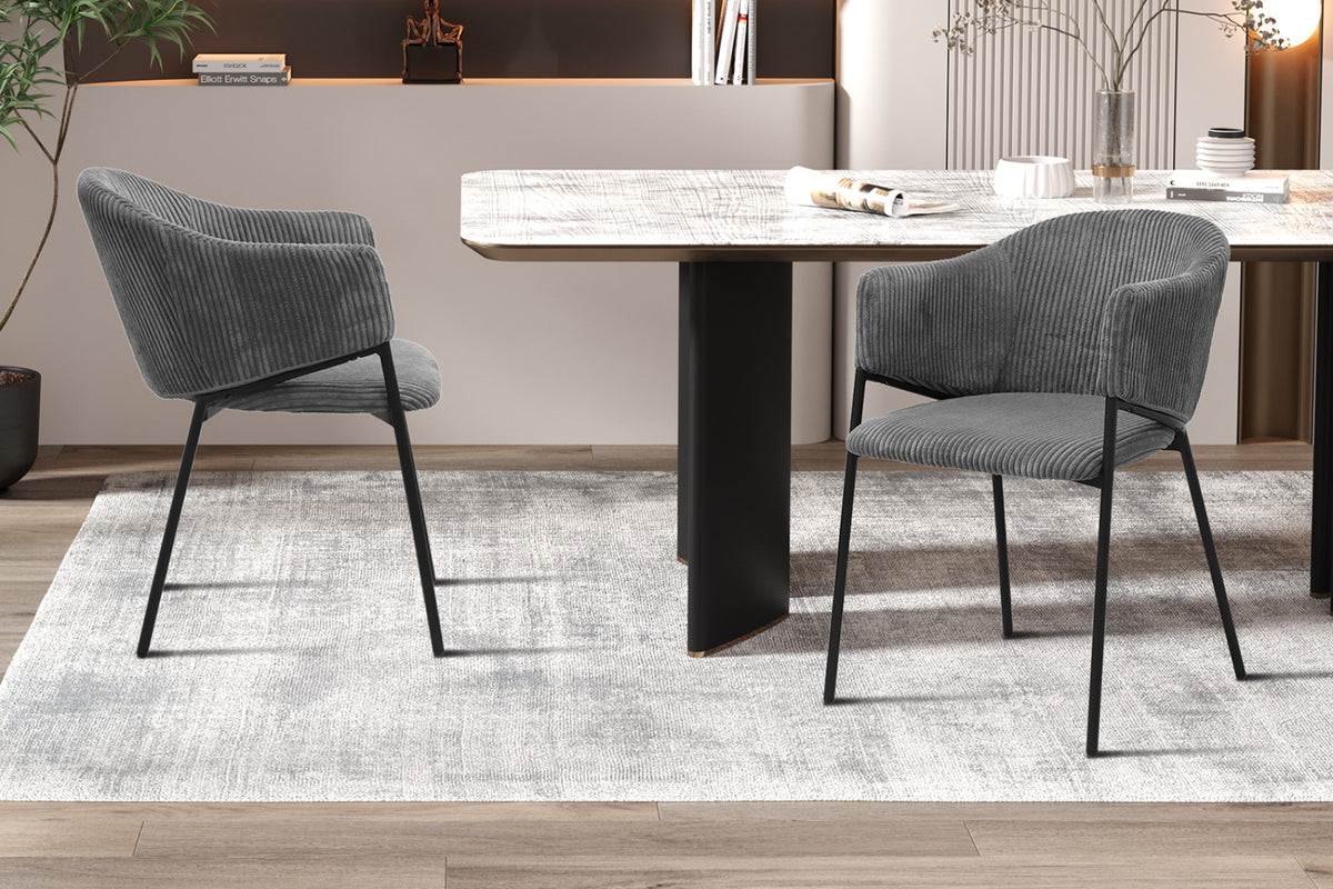 Chaise Hugo – Gris foncé – vue 2