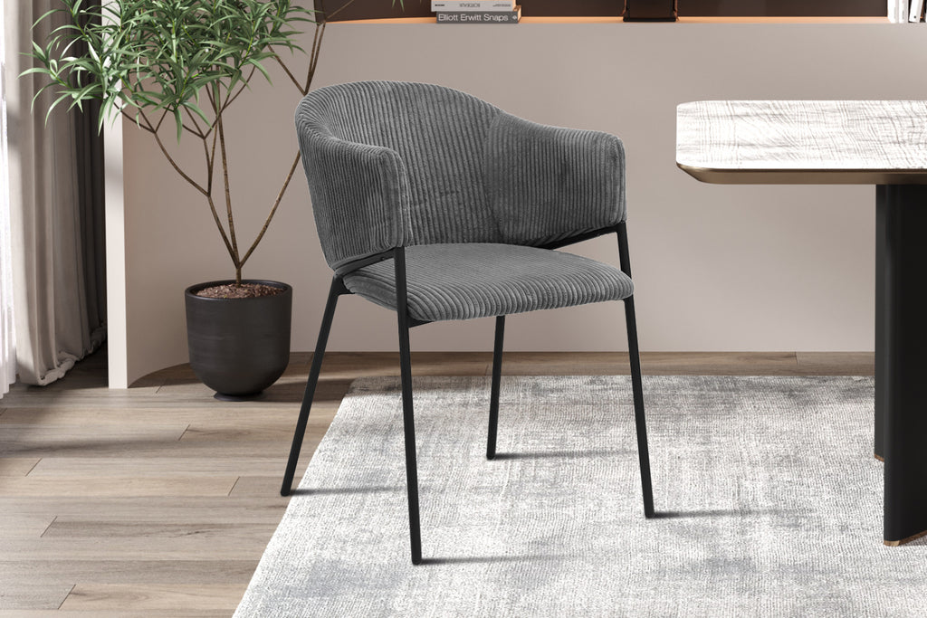 Chaise Hugo – Gris foncé – vue 3