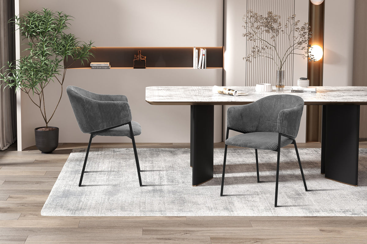Chaise Hugo – Gris foncé – vue 4