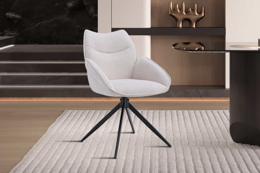 Lot de 2 chaises pivotantes Mahi – Beige