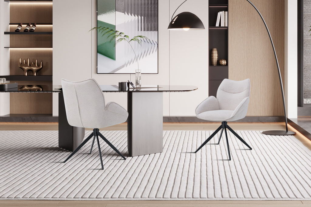 Lot de 2 chaises pivotantes Mahi – Beige