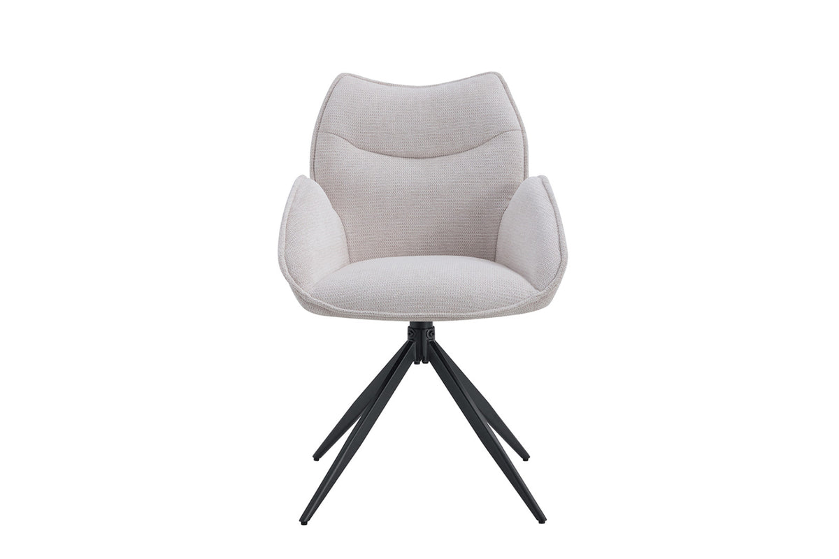 Lot de 2 chaises pivotantes Mahi – Beige