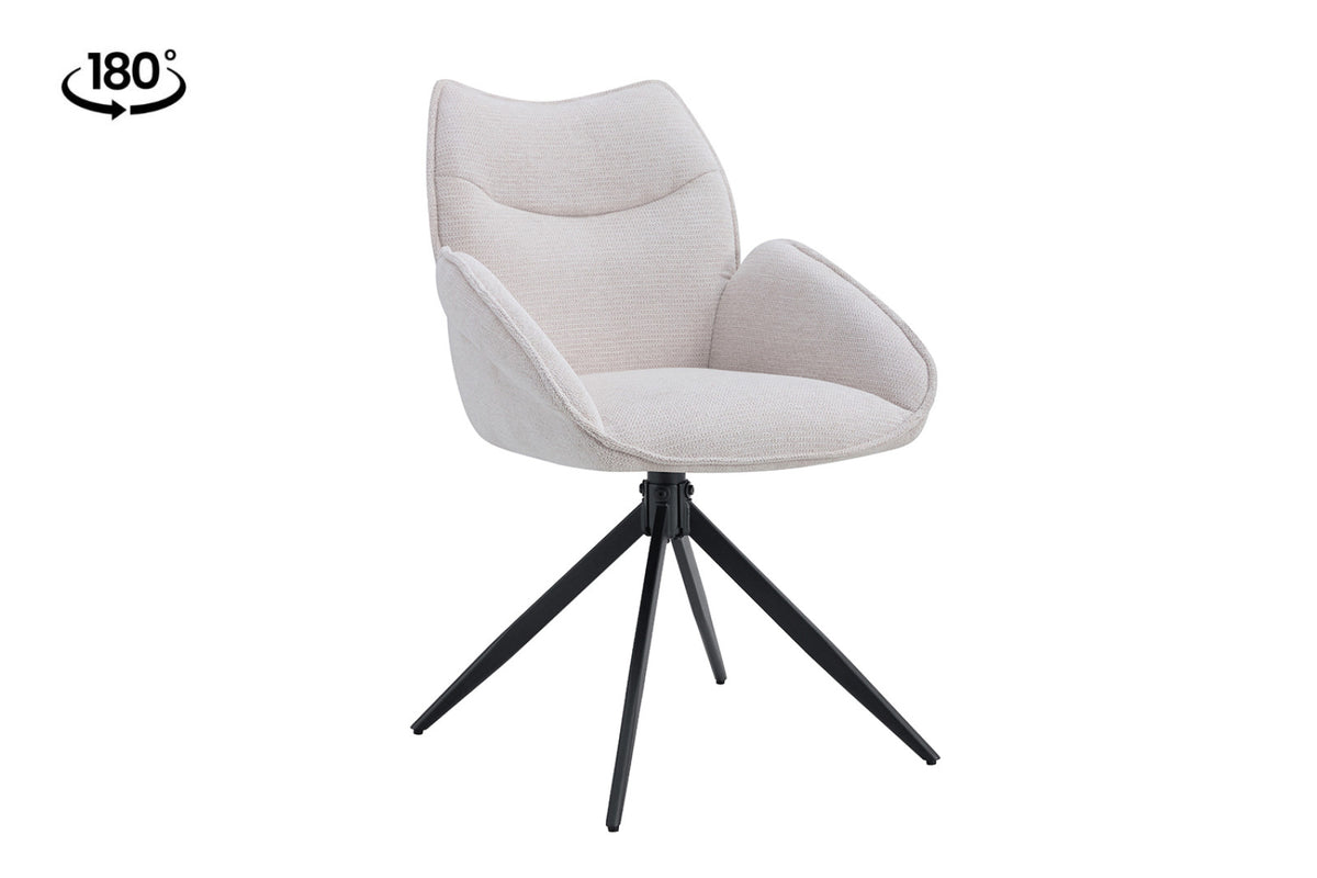 Lot de 2 chaises pivotantes Mahi – Beige