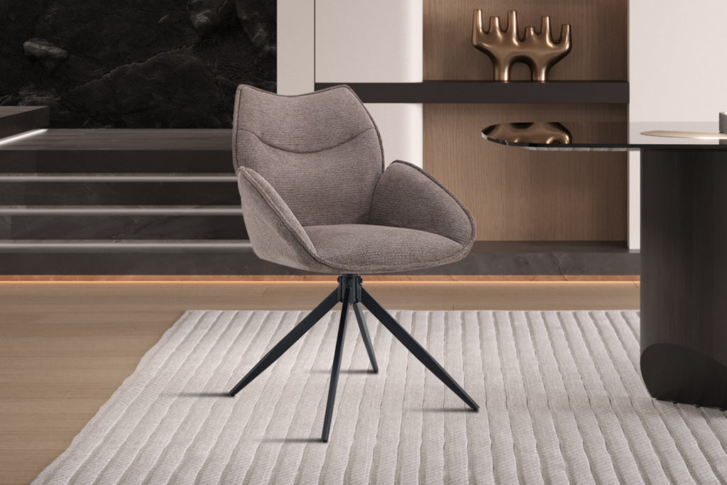 Lot de 2 chaises pivotantes Mahi – Poivre
