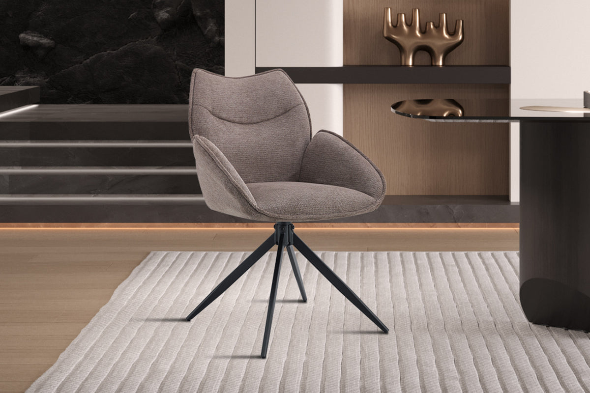 Lot de 2 chaises pivotantes Mahi – Poivre