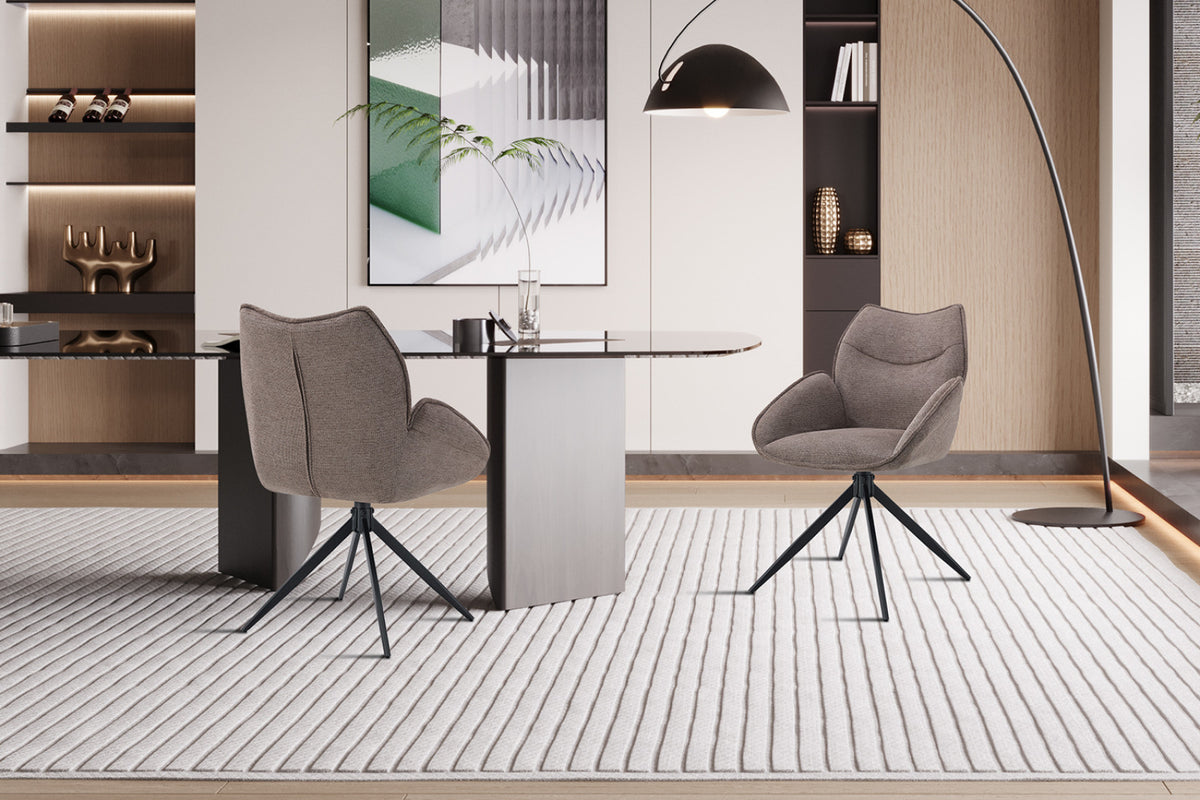 Lot de 2 chaises pivotantes Mahi – Poivre