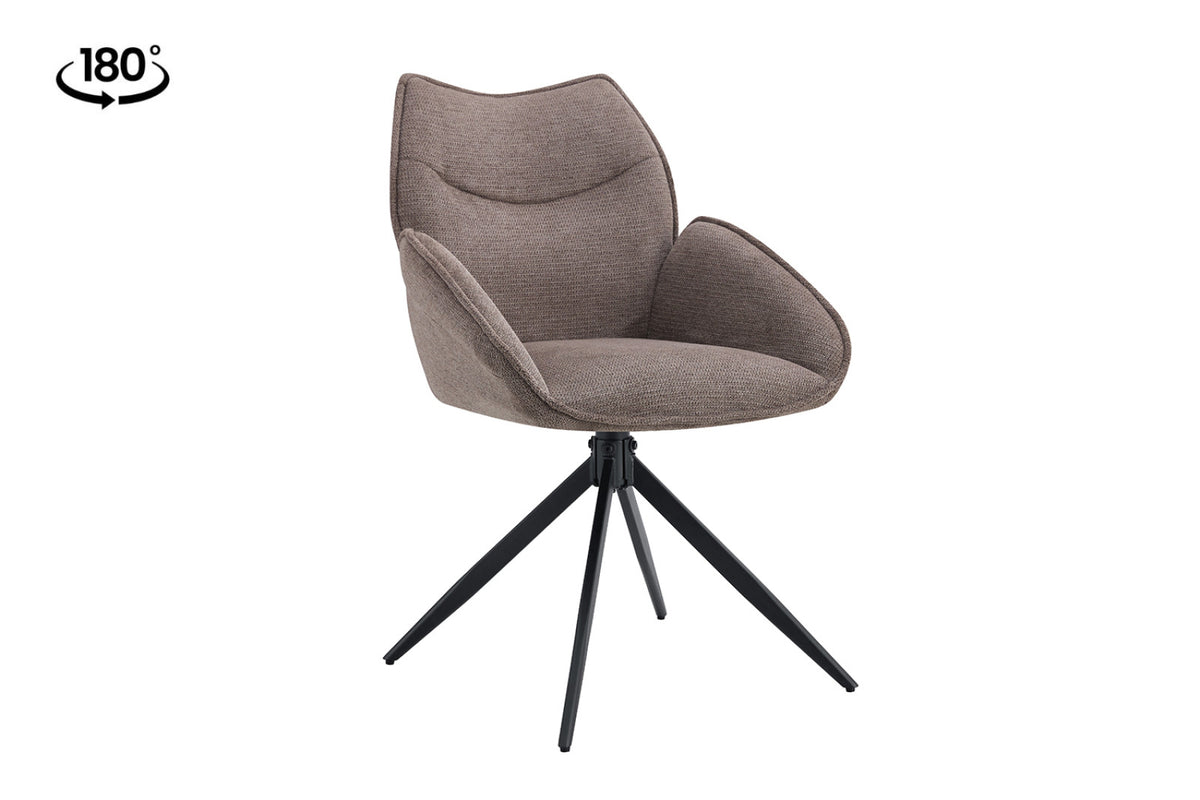Lot de 2 chaises pivotantes Mahi – Poivre