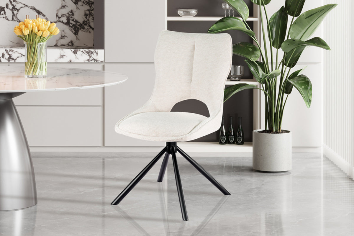 Chaise pivotante Mori – Beige – vue 3