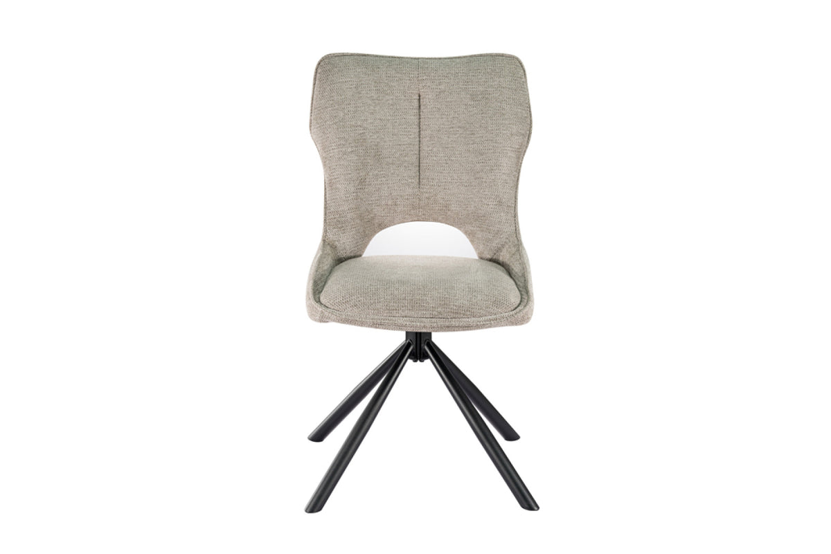 Lot de 2 chaises pivotantes Mori – Gris clair