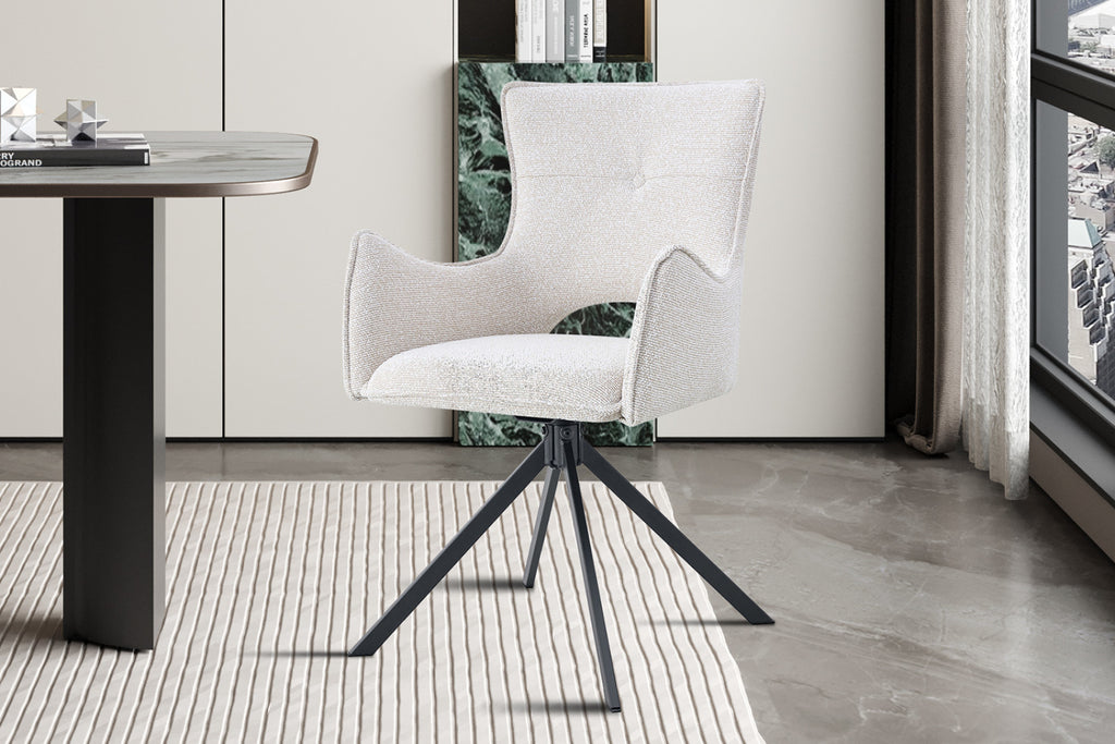 Chaise pivotante Billy – Écru – vue 3