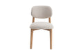 Lot de 2 chaises Carmen – Chêne naturel, tissu beige