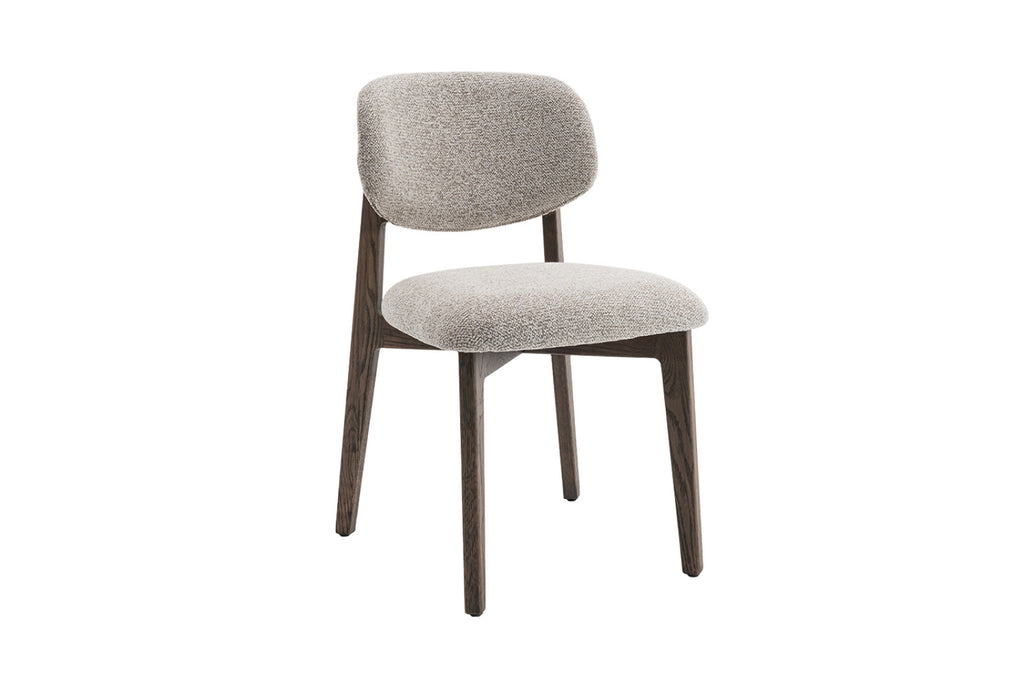 Lot de 2 chaises Carmen – Chêne fumé, tissu sable