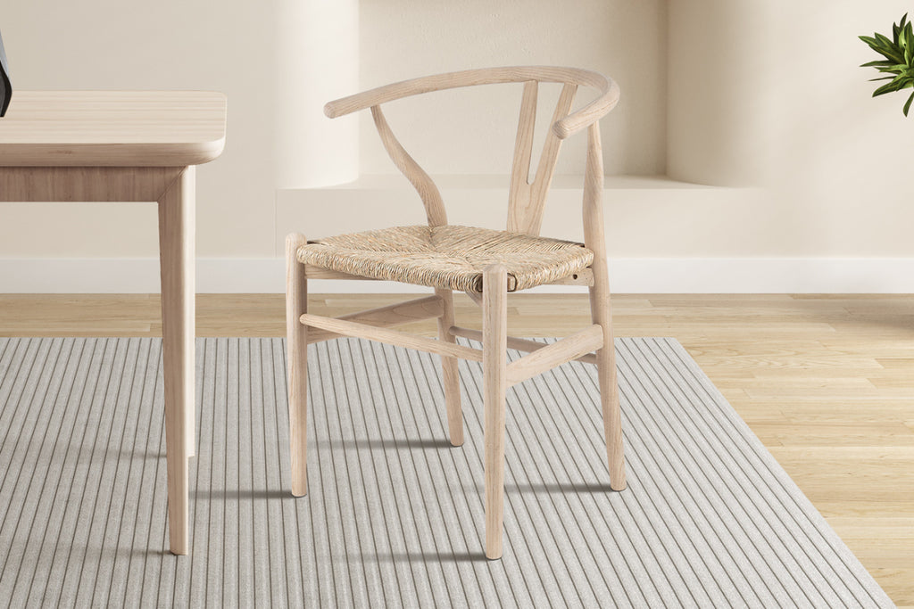 Chaise Bart – bois d'orme avec assisse tissé monté