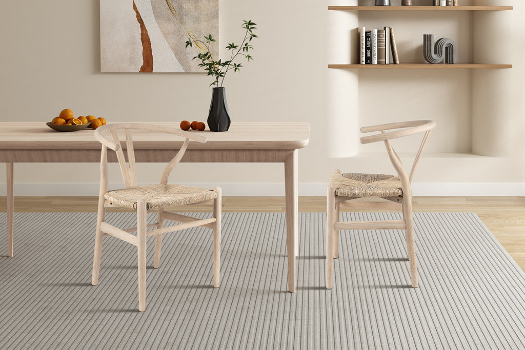 Chaise Bart – bois d'orme avec assisse tissé monté