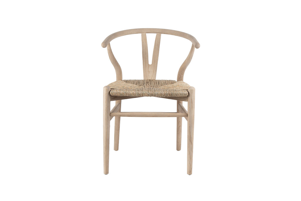 Chaise Bart – bois d'orme avec assisse tissé monté