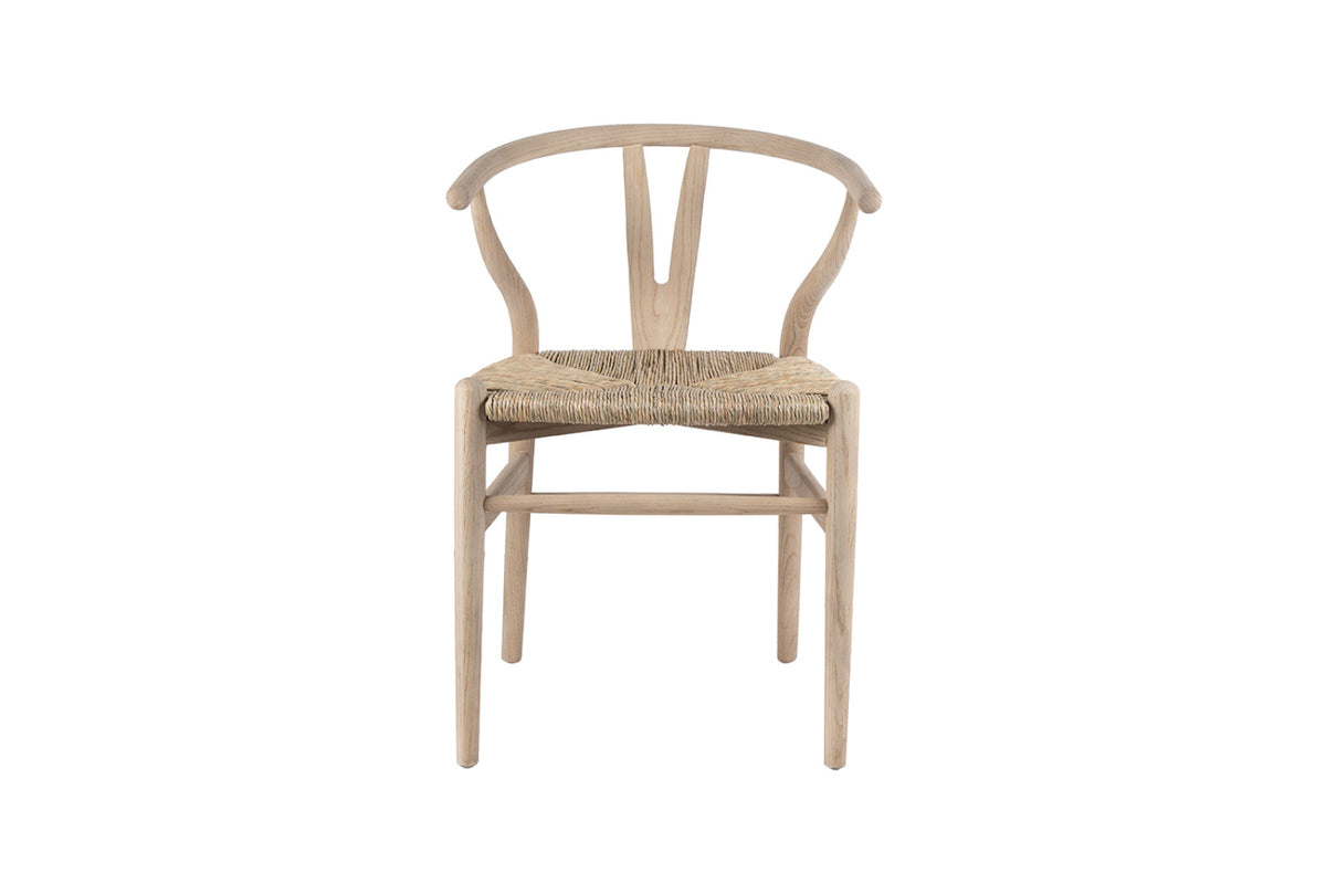 Chaise Bart – bois d'orme avec assisse tissé monté