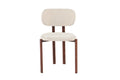 Chaise Jade – noyer, tissu beige