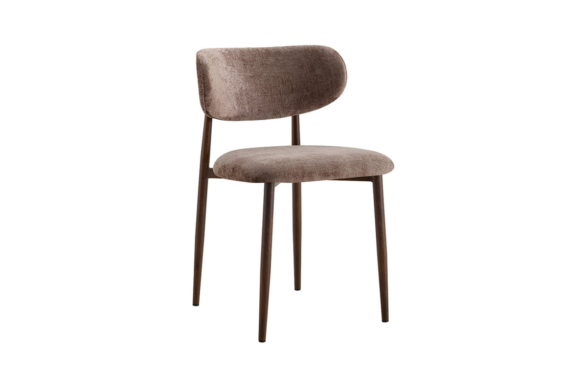 Chaise Nono – noyer, tissu sable