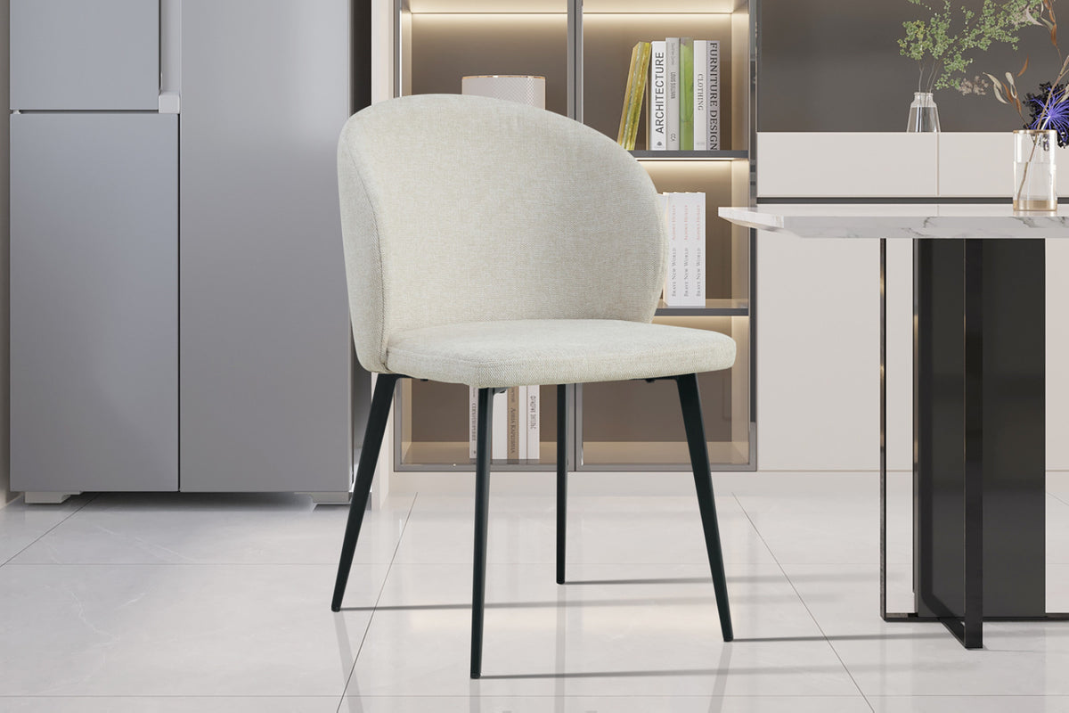 Lot de 2 chaises Toledo – Tissu beige