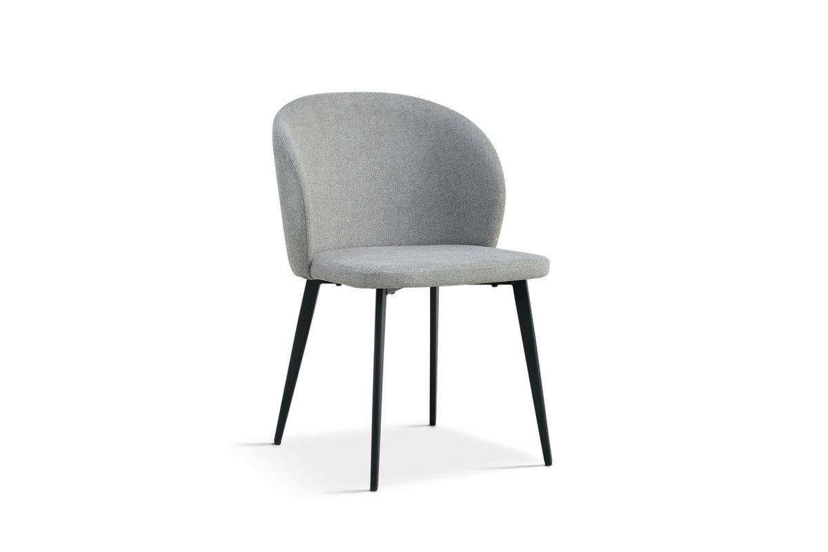 Lot de 2 chaises Toledo – Tissu gris clair