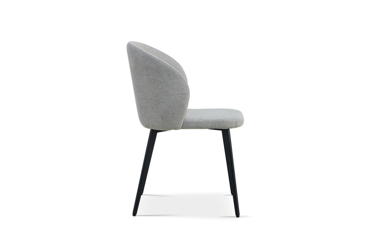 Lot de 2 chaises Toledo – Tissu gris clair